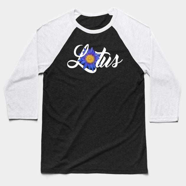 Blue Lotus Baseball T-Shirt by Bajingseng